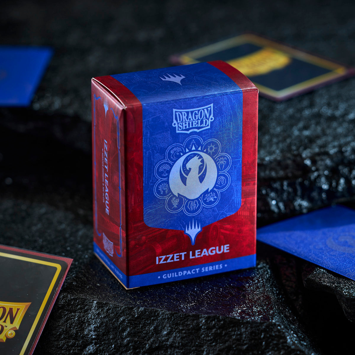 Dragon Shield Guildpact Series Izzet League Matte Dual Art Sleeves box, 100 count standard size