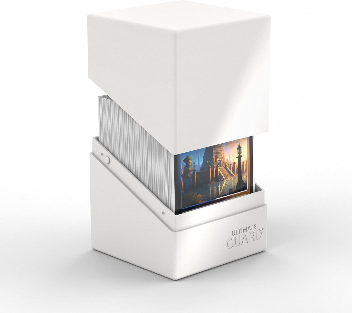 Ultimate Guard Boulder 100+ Deck Box (Solid Color) (White)