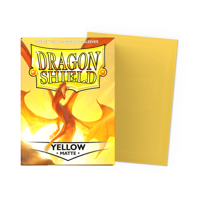 Dragon Shield Matte Single Matte Sleeves (Standard Size) | Yellow