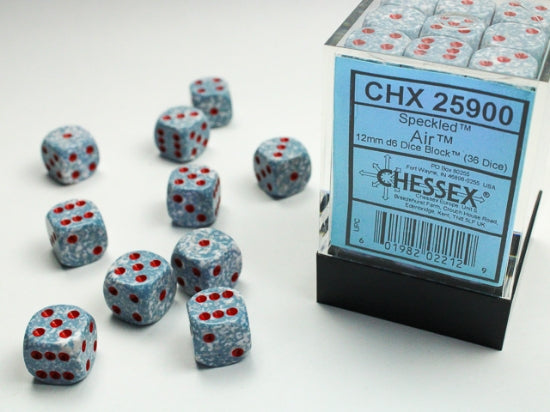 Chessex Speckled 12mm D6 Dice Block (36ct) — Air