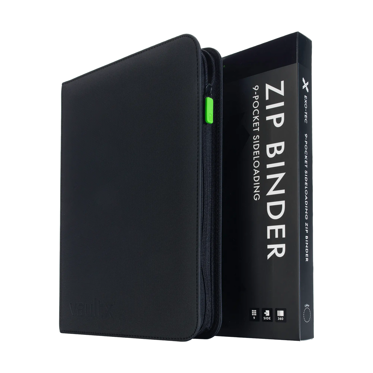 Vault X Exo-Tec 9-Pocket Zip Binder (Black)