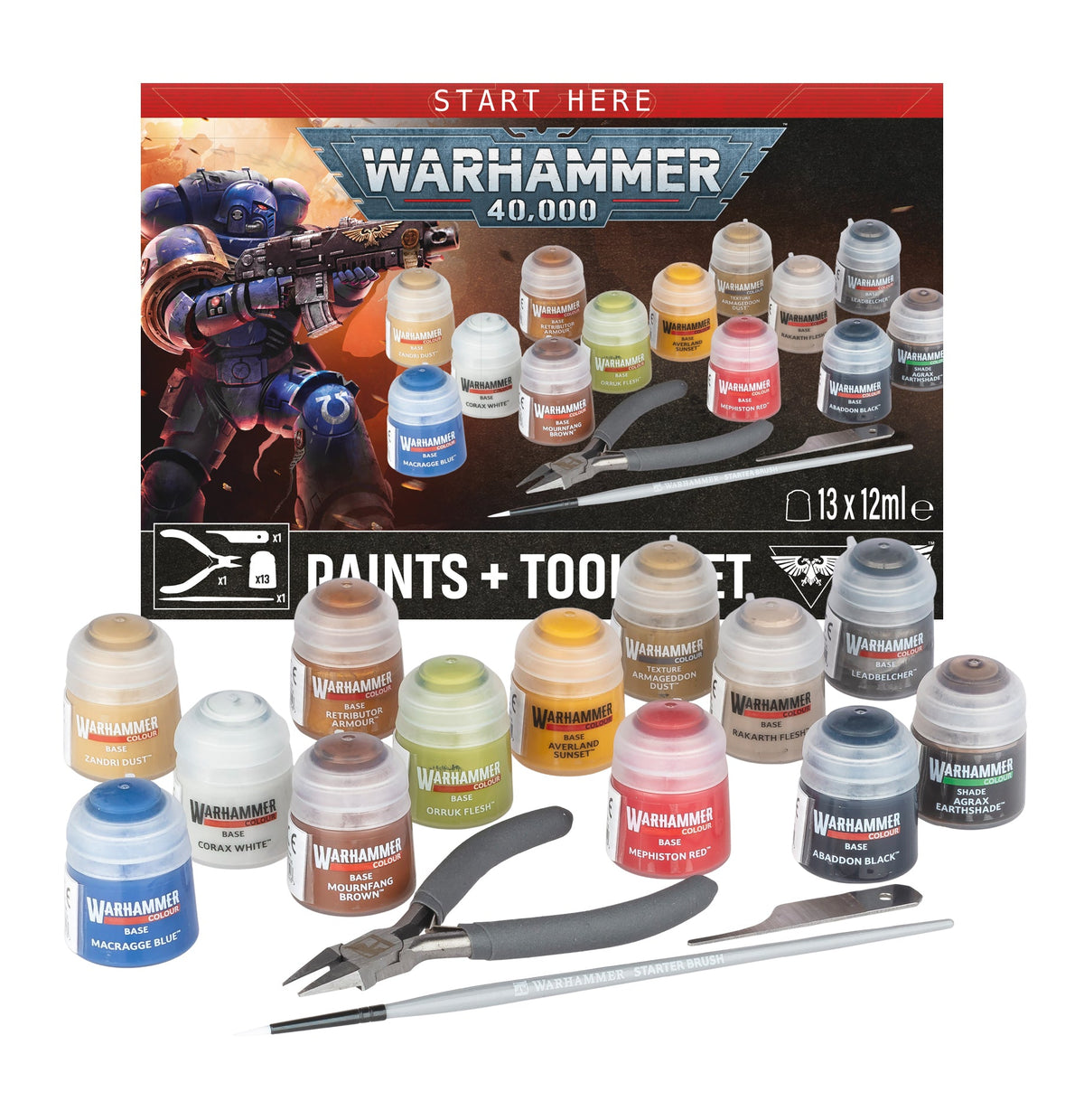 Warhammer 40,000 | Paints + Tools Set