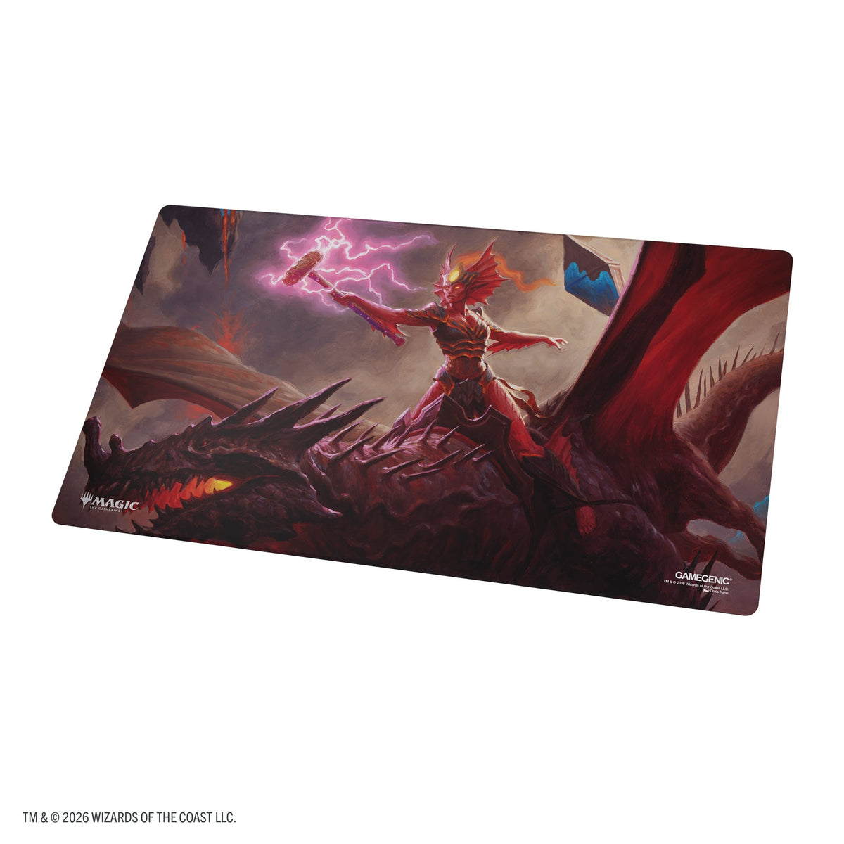 Gamegenic Double-Sided Playmat Reality Fracture, Kiora of Fire and Ashes reverse side