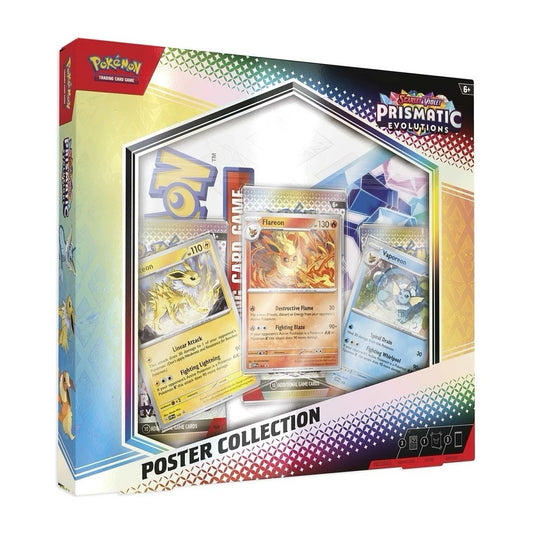 Pokemon TCG Poster Collection — Prismatic Evolutions — Vaporeon, Jolteon, Flareon — ChaseCard TCG