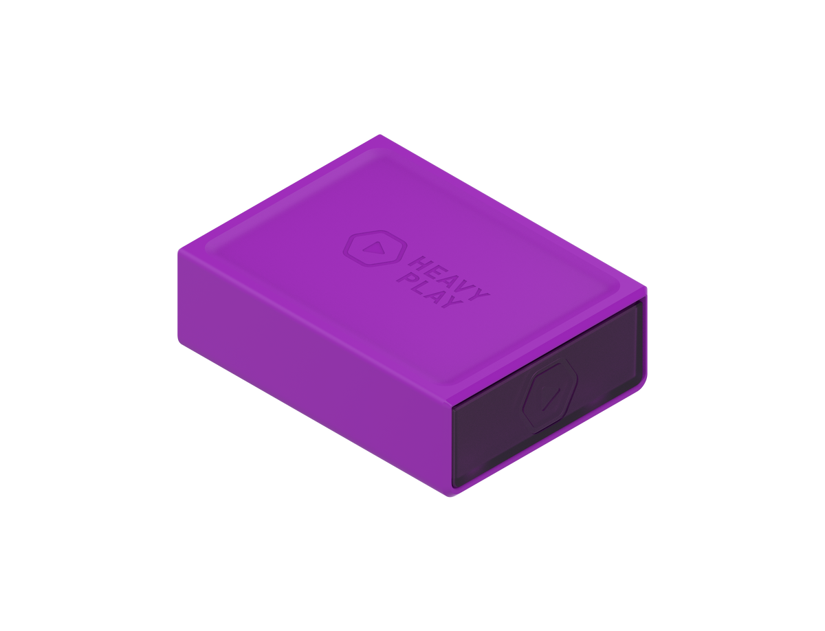 Heavy Play RNG Dice Box - Bard Purple, closed