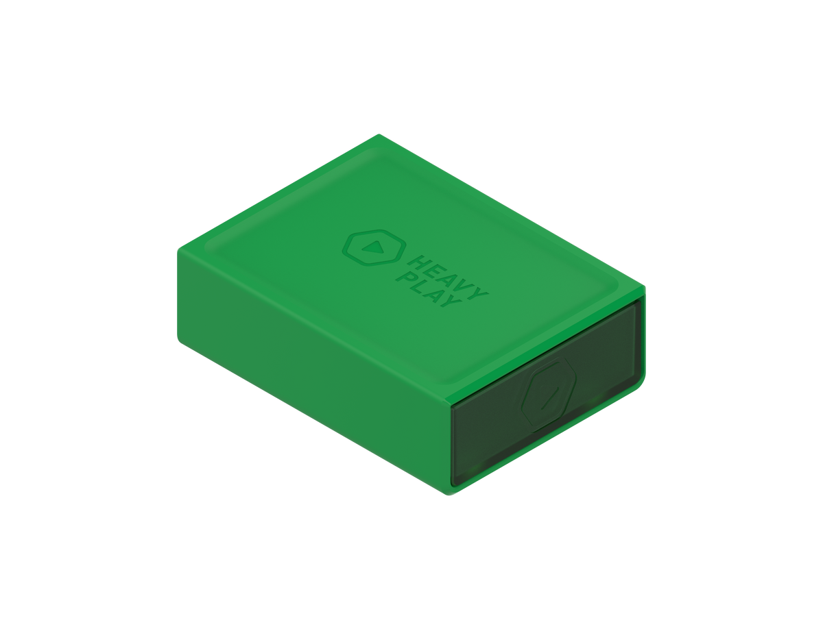 Heavy Play RNG Dice Box - Druid Green, closed