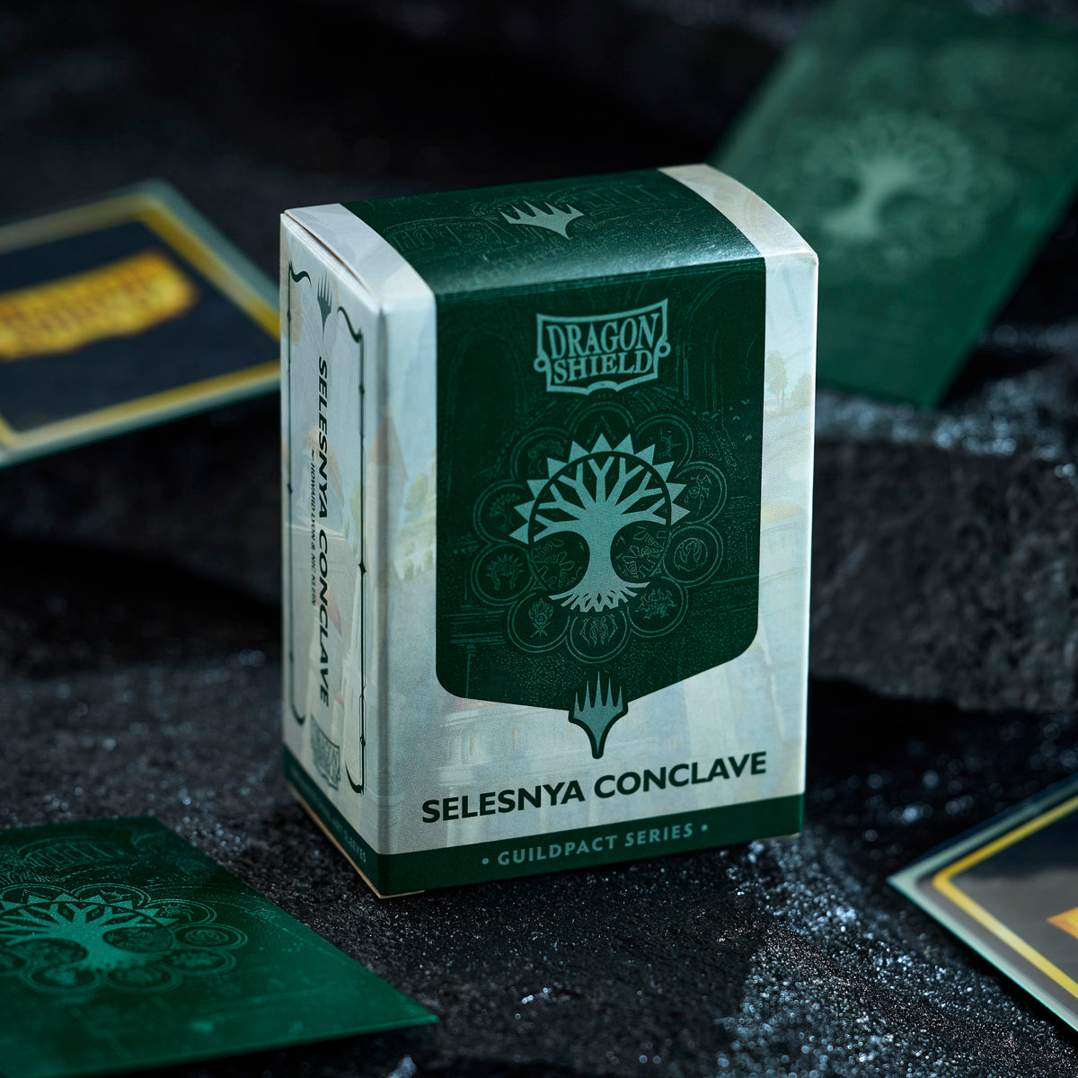 Dragon Shield Guildpact Series Selesnya Conclave Matte Dual Art Sleeves box, 100 count standard size