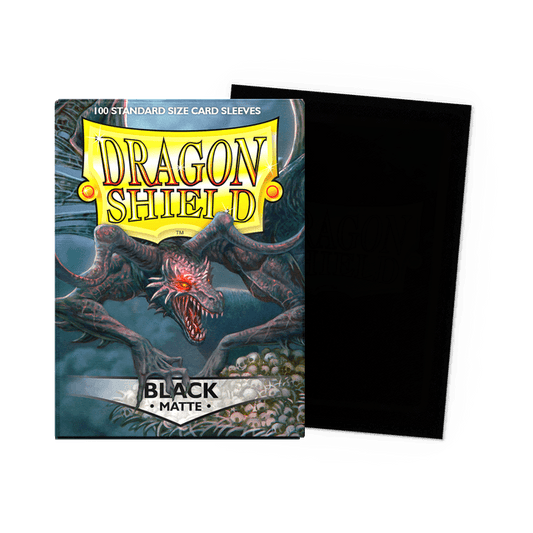 Dragon Shield Matte Single Matte Sleeves (Standard Size) | Black