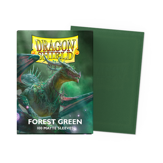 Dragon Shield Matte Sleeves (Standard Size, 100ct) | Forest Green