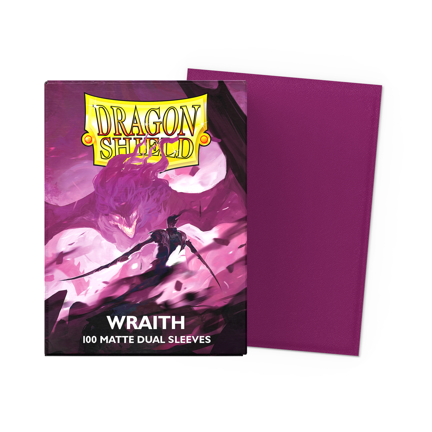 Dragon Shield Dual Matte Sleeves Wraith 100ct standard size box with sleeve