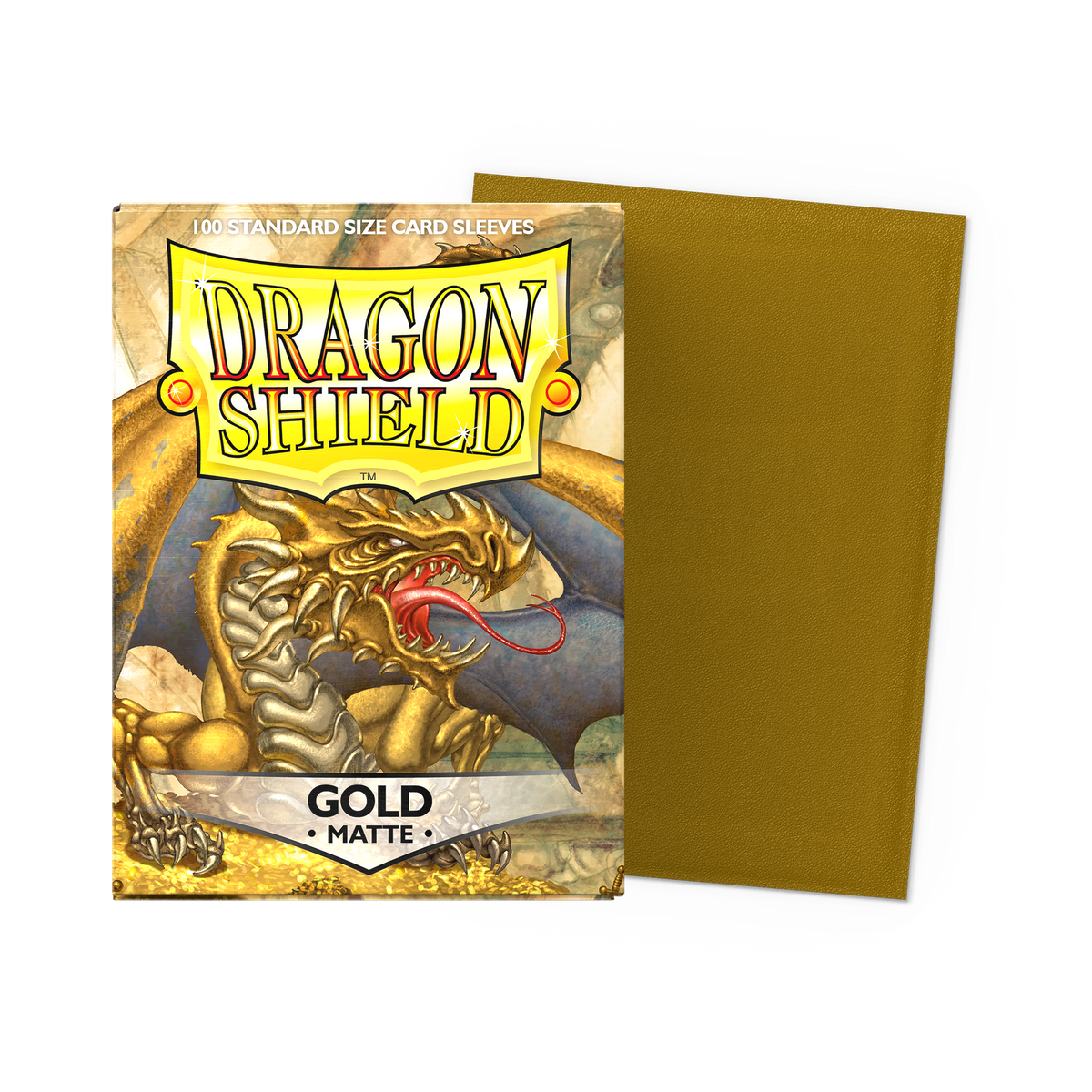 Dragon Shield Matte Sleeves (Standard Size, 100ct) | Gold