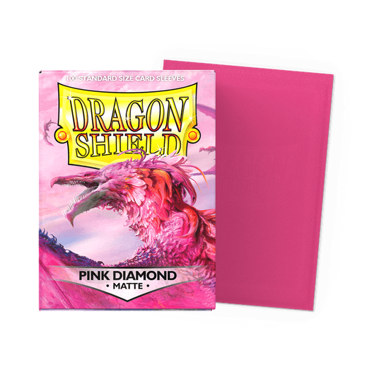 Dragon Shield Matte Single Matte Sleeves (Standard Size) | Pink Diamond