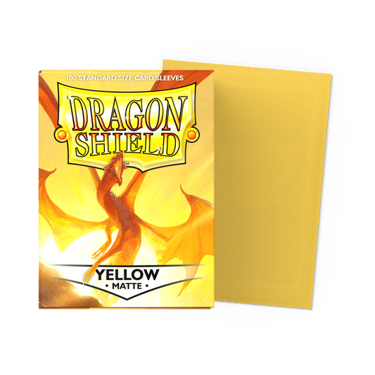 Dragon Shield Matte Single Matte Sleeves (Standard Size) | Yellow
